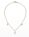 Lana Triple Cross Necklace In 14k Gold
