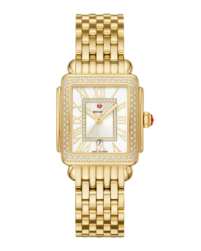 Michele Deco Madison Mid Diamond Watch, Gold