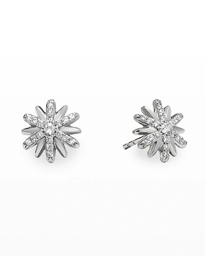 David Yurman Petite Starburst Stud Earrings With Pave Diamonds