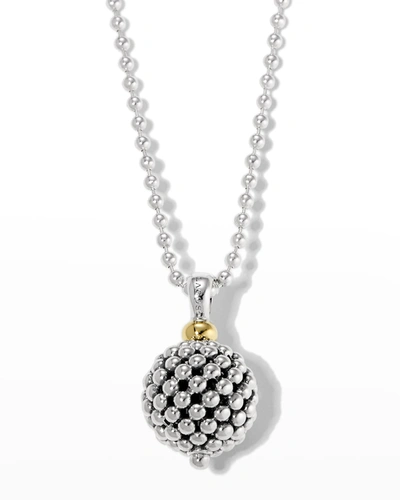Lagos Caviar Forever Ball Pendant Necklace, 34"l