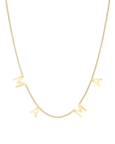 Zoe Lev Jewelry 14k Spaced Mama Necklace