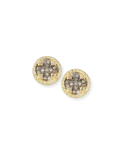 Armenta Old World Diamond Pave Stud Earrings W/ 18k Gold