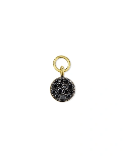 Jude Frances 18k Petite Pave Black Diamond Circle Earring Charm, Single