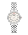 Michele Sidney Classic Diamond Stainless Steel Watch