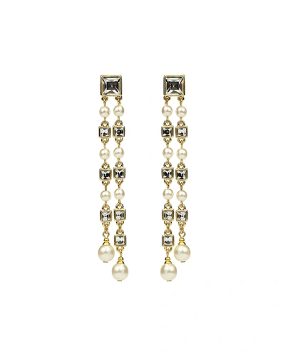 Ben-amun Glass Double-drop Clip Earrings