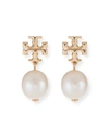 Tory Burch Kira Pearl-drop Earrings, White