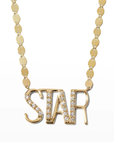 Lana 14k Star Diamond Nameplate Necklace
