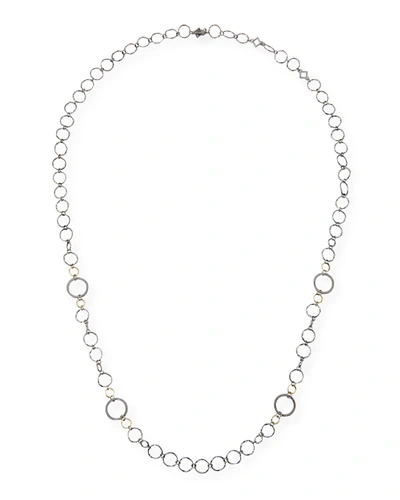 Armenta Old World Long Alternating Circle-link Necklace