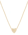 Zoe Lev Jewelry 14k Gold Diamond Heart Necklace