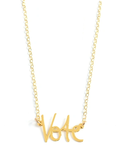 Brevity Small Vote Pendant Necklace