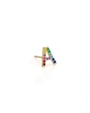 Sarah Chloe Amelia 14k Gold Rainbow Single Stud Earring