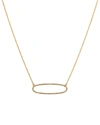 Bridget King Jewelry 14k Reversible Diamond Oval Necklace