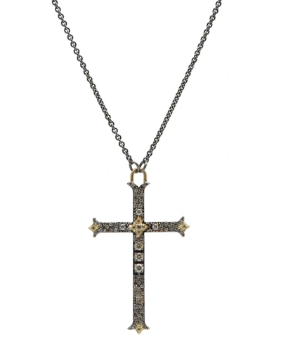 Armenta Old World Diamond Large Cross Pendant Necklace