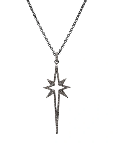 Bridget King Jewelry Large Diamond Starburst Spear Necklace