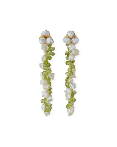 Pacharee Floret Vine Earrings In Green