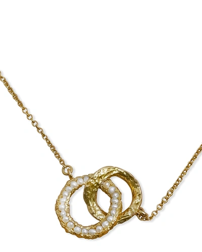 Pacharee Mini Pearl Hoops Necklace In Gold