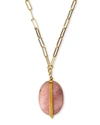 Isabel Marant Stone Pendant Necklace, Black/rosewood