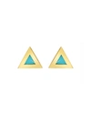 Jennifer Meyer Mini Inlay Triangle Stud Earrings