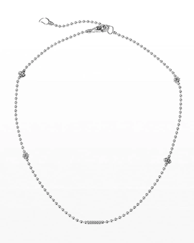 Lagos Caviar Icon Fluted Station Necklace