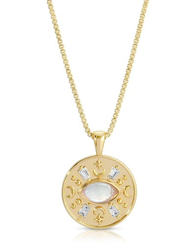 Elizabeth Stone Jewelry Athena Coin Pendant Necklace