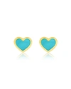 Jennifer Meyer Extra Small Inlay Heart Stud Earrings