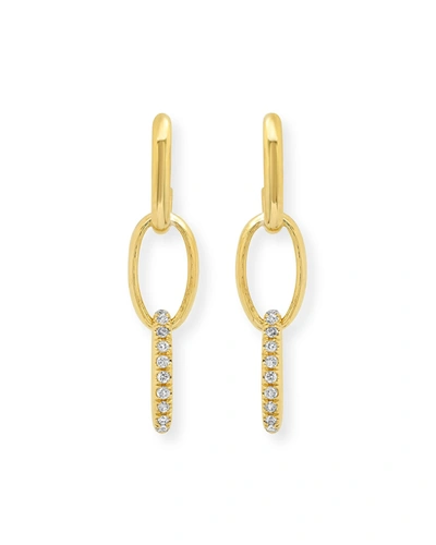 Jennifer Meyer Edith 3-link Diamond Pave Earrings