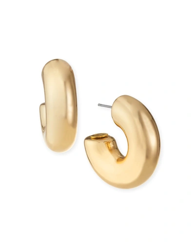 Kenneth Jay Lane Polished Chubby Hoop Earrings, Gold