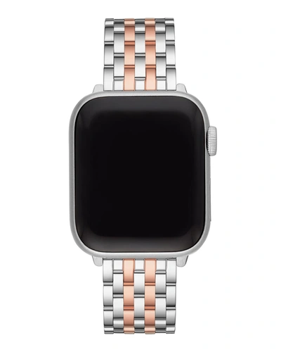 Michele 38mm 7-link Stainless Steel Bracelet For Apple Watch, Rose Gold