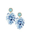 ELIZABETH COLE CHLOE LEAF-DROP EARRINGS