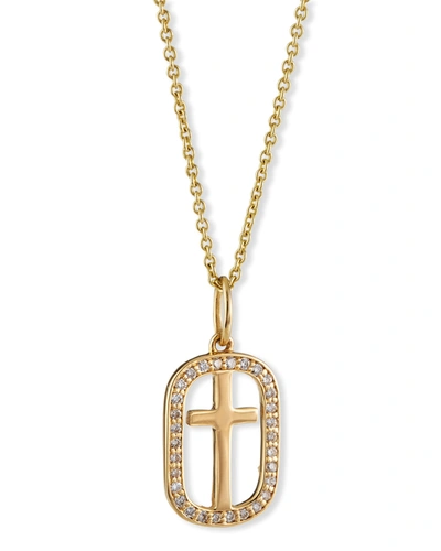 Sydney Evan Diamond Cross Open Icon Charm Necklace