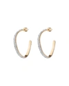 Demarson Mini Calypso Curve Crystal Hoop Earrings