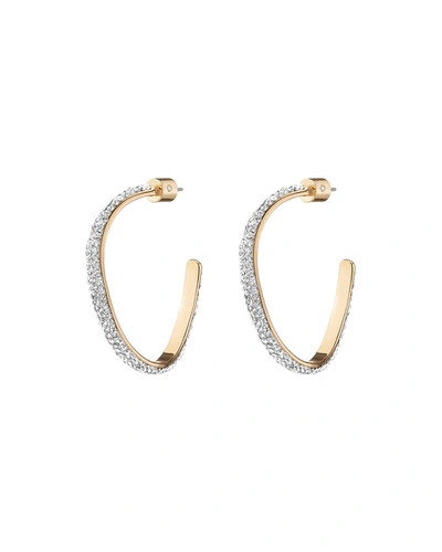 Demarson Mini Calypso Curve Crystal Hoop Earrings