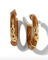 Gas Bijoux Cobra Acetate Hoop Earrings, Coral