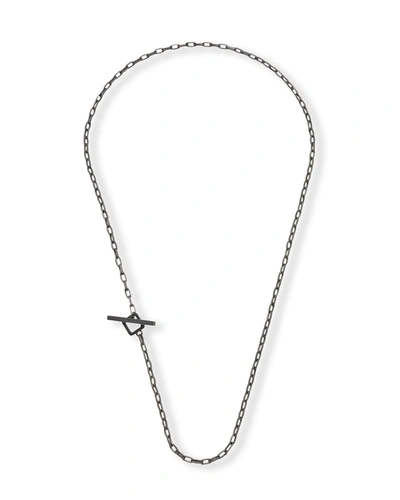 Marco Dal Maso Handmade Oxidized Silver Necklace, 24"l