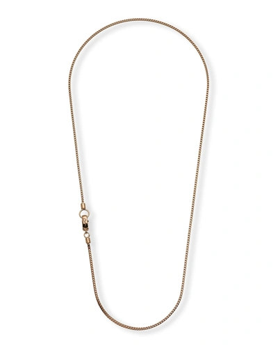 Marco Dal Maso Rose Gold Plated Silver Necklace With Polished Chain, 20"l