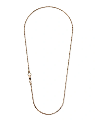 Marco Dal Maso Rose Gold Plated Silver Necklace With Polished Chain, 24"l