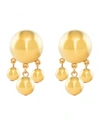 Ben-amun Gold Ball With Dangle Clip-on Earrings