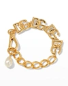 Dolce & Gabbana Dg-chain Bracelet With Pearly Charm