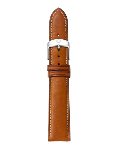 Michele 16mm Leather Strap, Tan