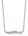 Gucci Link To Love Necklace In 18k White Gold And Diamonds
