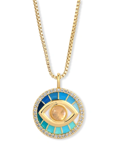 Elizabeth Stone Jewelry Prism Pendant Necklace, Blue