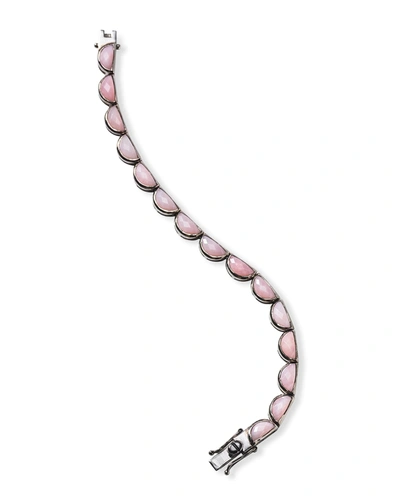 Nakard Large Scallop Tennis Bracelet In Pink Opal