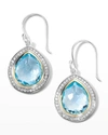 Ippolita 18k Yellow Gold & Sterling Silver Chimera Rock Candy Blue Topaz & Diamond Drop Earrings