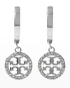 Tory Burch Miller Pave Hoop Earrings