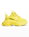 Balenciaga Yellow Sneakers Triple S For Kids With Logo In 7010 Yellow Black