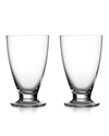 Nambe Two-piece Skye Dinnerware Tall Tumbler Set In Clear