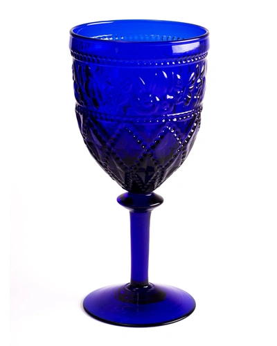 Hunt Slonem Arcadia Goblet - Cobalt