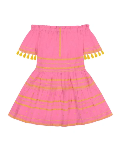 Mer St. Barth Suri Mini Tassel Coverup Dress In Pink