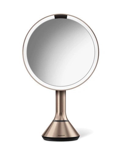 Simplehuman 8" Sensor Mirror With Brightness Control, Rose Gold In Rose Gold-tone