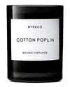 BYREDO COTTON POPLIN BOUGIE PARFUMEE SCENTED CANDLE, 8.5 OZ.